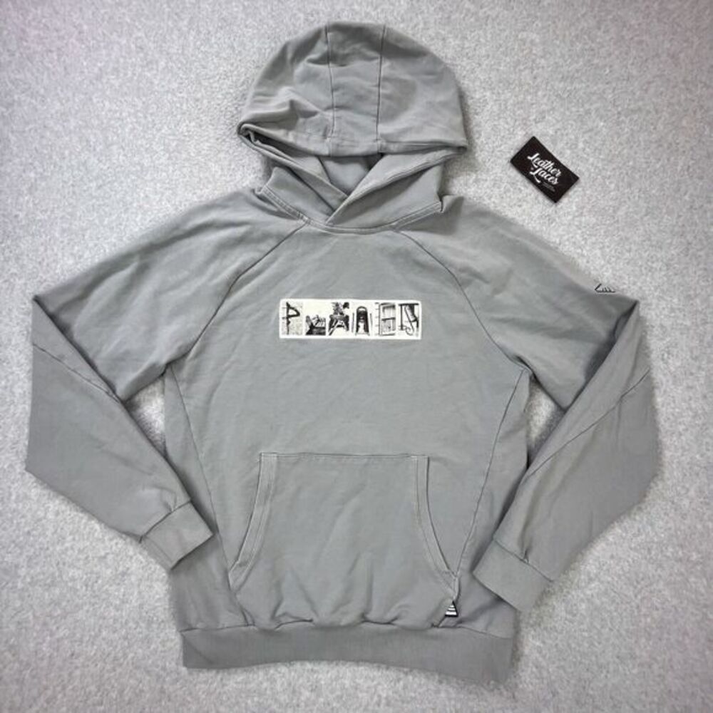 Paper Planes Streetwear Greatness is a Process Hoodie Mens Small Gray Sweatshirt